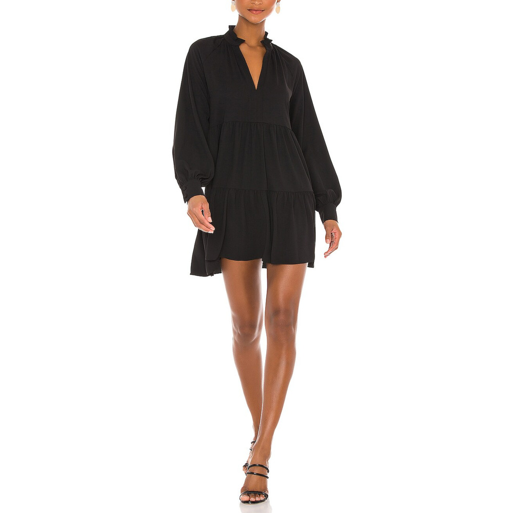 Amanda Uprichard 'Saffron' Black Polyester Dress Size XS